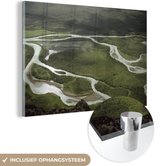 MuchoWow® Glasschilderij 30x20 cm - Schilderij acrylglas - Rivierlandschap foto - Foto op glas - Schilderijen