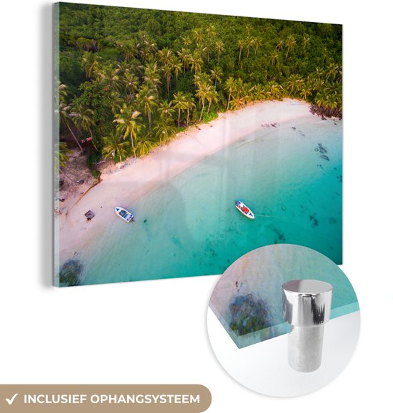 Photo de l'île de Phu Quoc d'en haut Glas 180x120 cm - Tirage photo sur Glas (décoration murale en plexiglas) XXL / Groot format! / Mer et plage
