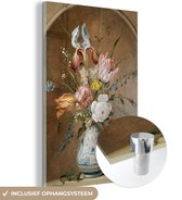 MuchoWow® Glasschilderij 20x30 cm - Schilderij acrylglas - Bloemstilleven - Balthasar van der Ast - Oude Meesters - Foto op glas - Schilderijen