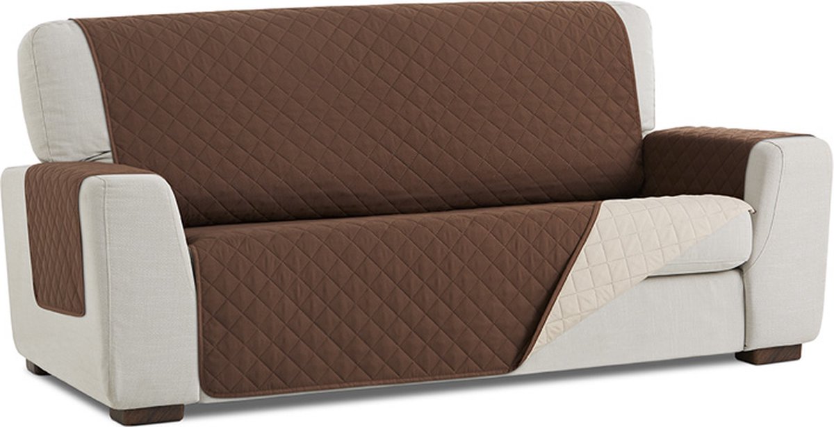 Belmarti® Bankbeschermer Duo 160cm Bruin - Dubbelzijdig, beschermt tegen vlekken, haren en krassen – voor gezinnen met kinderen en huisdieren - Premium Belmarti® Kwaliteit