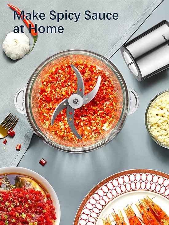 Royalty Line - Hachoir multifonctionnel - 300W - Hachoir électrique - 1.2l