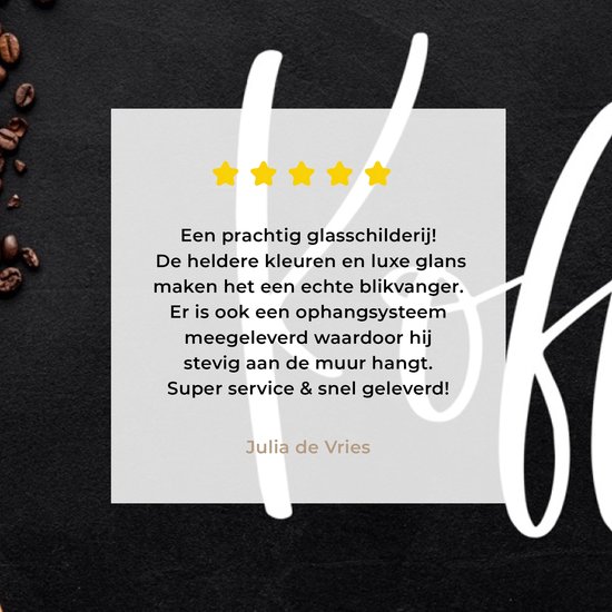 MuchoWow® Peinture sur verre 120x80 cm - Peinture sur verre acrylique - Dictons - Café - Citations - Photo sur verre - Peintures