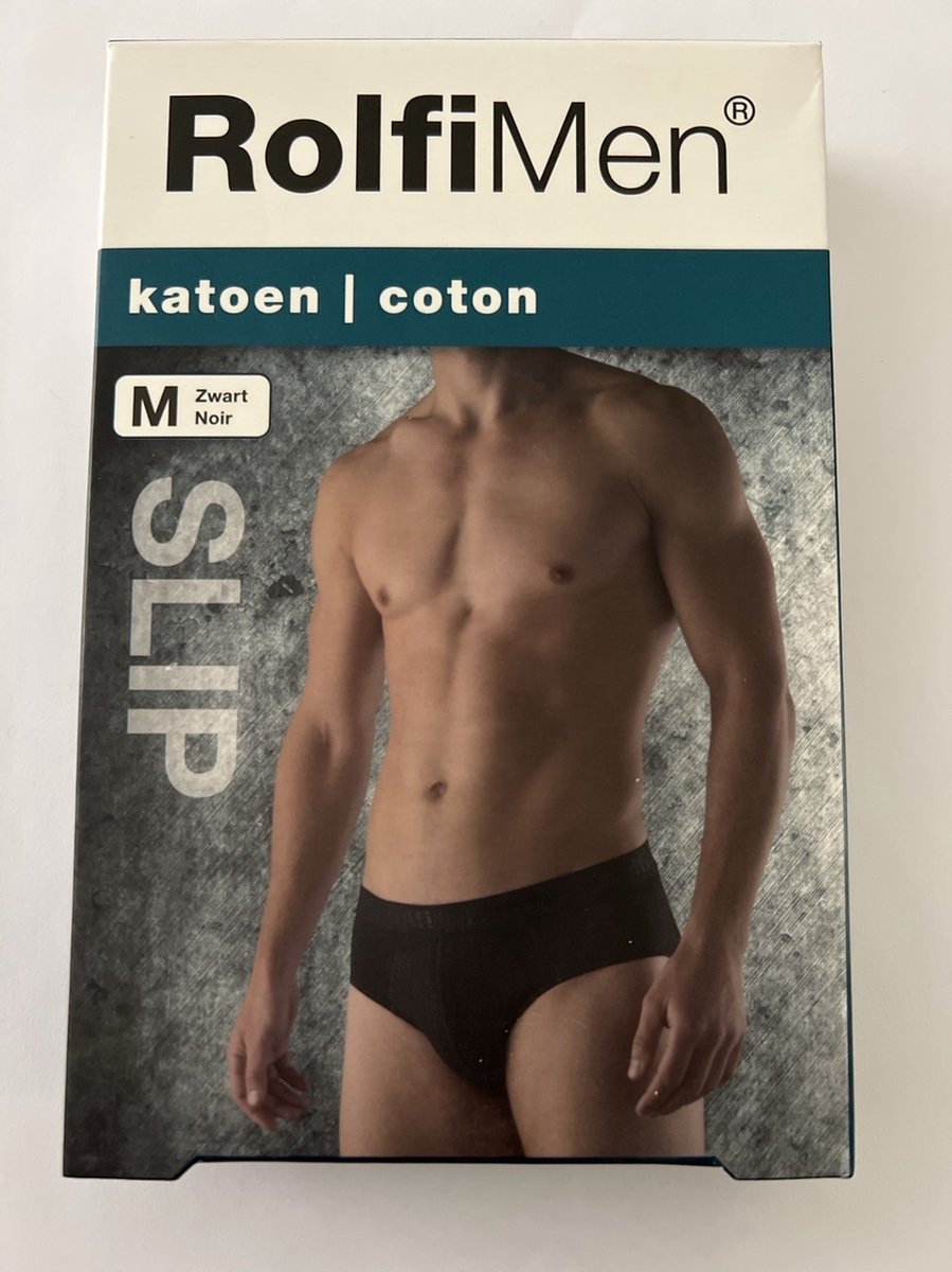 ROLFI MEN SLIP ZWART KATOEN M bol