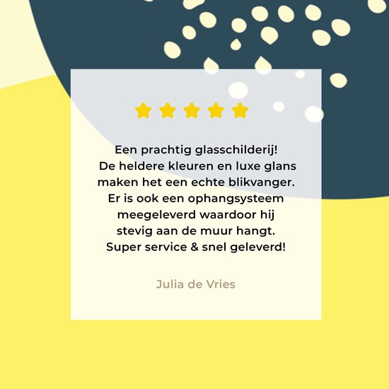 MuchoWow® Peinture sur Verre - Été - Formes - Abstrait - 30x20 cm - Peintures sur Verre Acrylique - Photo sur Glas