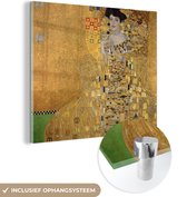 MuchoWow® Glasschilderij 50x50 cm - Schilderij acrylglas - Portret van Adèle Bloch-Bauer I - Gustav Klimt - Foto op glas - Schilderijen