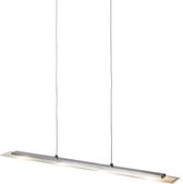 QAZQA platina - Moderne LED Dimbare Hanglamp met Dimmer - 4 lichts - L 850 mm - Staal - Woonkamer | Slaapkamer | Keuken