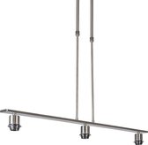 QAZQA combi delux - Moderne Hanglamp voor boven de eettafel | in eetkamer - 3 lichts - L 1000 mm - Staal -  Woonkamer
