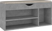 vidaXL-Schoenenbank-met-kussen-104x30x49-cm-spaanplaat-betongrijs