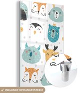 MuchoWow® Peinture sur Verre - Animaux - Enfants - Motifs - Garçons - Filles - Bébé - Enfant - 120x180 cm - Peintures sur Verre Acrylique - Photo sur Glas