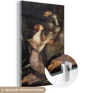 MuchoWow® Peinture sur verre 80x120 cm - Peinture sur verre acrylique - Lamia et le soldat - Peinture de John William Waterhouse - Photo sur verre - Peintures