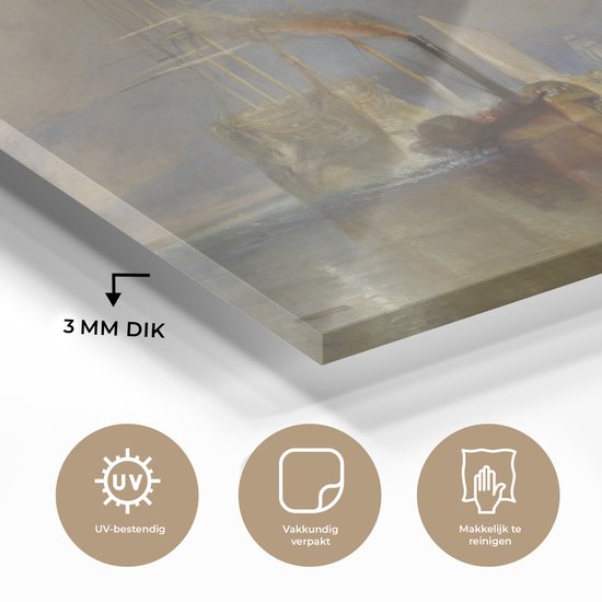 Peinture sur Verre - The Fighting Temeraire - Peinture de Joseph Mallard William Turner - 40x30 cm - Peintures sur Verre Peintures - Photo sur Glas