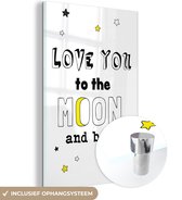 Prachtig cadeau voor partner - Love you to the moon and back wit 80x120 cm