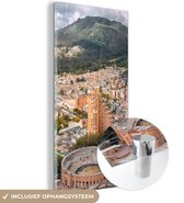 MuchoWow® Glasschilderij 60x120 cm - Schilderij acrylglas - Luchtfoto van Bogota in Colombia - Foto op glas - Schilderijen