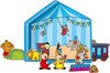 foto van Bumba : speeldoos tent met 10 houten figuren
