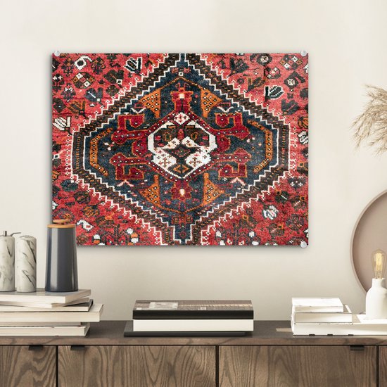 MuchoWow® Peinture sur Verre - Tapis Persan Handgemaakt - 40x30 cm - Peintures sur Verre Acrylique - Photo sur Glas