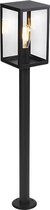 QAZQA rotterdam - Lampe d'extérieur sur pied - 1 lampe - H 1005 mm - Noir