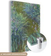 Peinture sur verre - Le chemin à travers les iris - Peinture de Claude Monet - 30x40 cm - Peintures sur Verre Peintures - Photo sur Glas