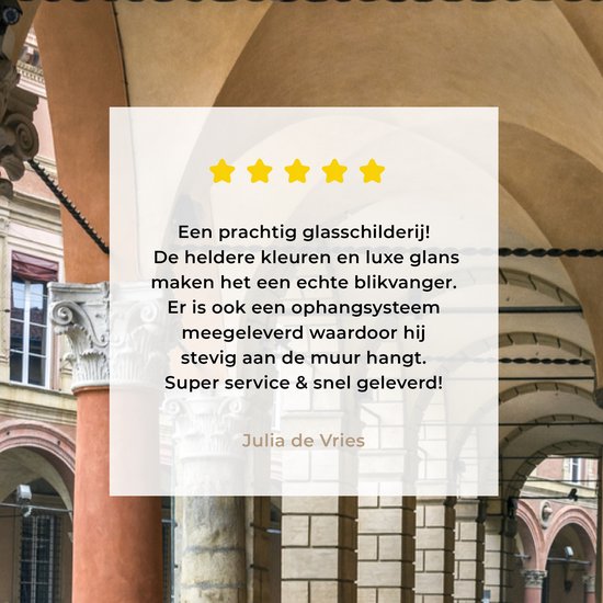 Peinture sur Verre - Une Colonnade à Bologne Italienne - 60x90 cm - Peintures sur Verre Peintures - Photo sur Glas