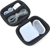 5 in 1 set met siliconen case, koord, horlogehouder, earhooks en opbergetui | geschikt voor Airpods | transparant