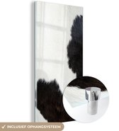MuchoWow® Glasschilderij 20x40 cm - Schilderij acrylglas - Dierenprint - Koeien - Vacht - Foto op glas - Schilderijen