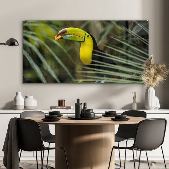 Peinture sur Verre - Toucan - Feuilles - Branche - 120x60 cm - Peintures sur Verre Peintures - Photo sur Glas