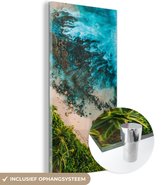 MuchoWow® Glasschilderij 40x80 cm - Schilderij acrylglas - Strand van Hawaï - Foto op glas - Schilderijen