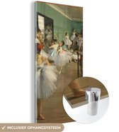 MuchoWow® Glasschilderij 20x40 cm - Schilderij acrylglas - De balletklas - Schilderij van Edgar Degas - Foto op glas - Schilderijen