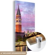 MuchoWow® Glasschilderij 20x40 cm - Schilderij acrylglas - Venetië - Architectuur - Italië - Foto op glas - Schilderijen