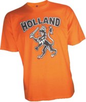 Oranje T-Shirt Holland Leeuw Kinderen - Koningsdag - EK/WK - Olympische Spelen - Maat 152