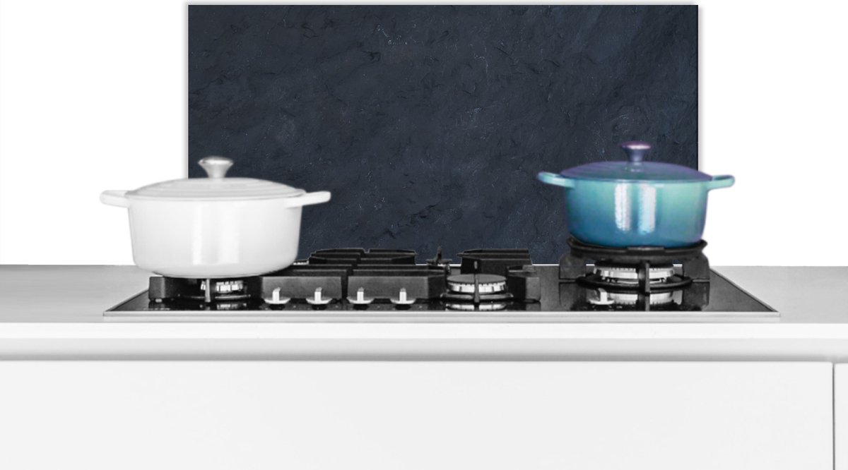 Spatscherm keuken - Beton look - Zwart - Industrieel - Keukendecoratie - Keuken achterwand - 70x30 cm - Aluminium