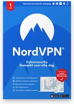 NordVPN Standard - VPN & Cybersecurity Software - 6 Apparaten - 1-jarig Abbonement - PC & Telefoon Download
