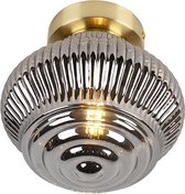 QAZQA bolsena - Art Deco Plafondlamp - 1 lichts - Ø 180 mm - Goud/messing -  Woonkamer | Slaapkamer | Keuken