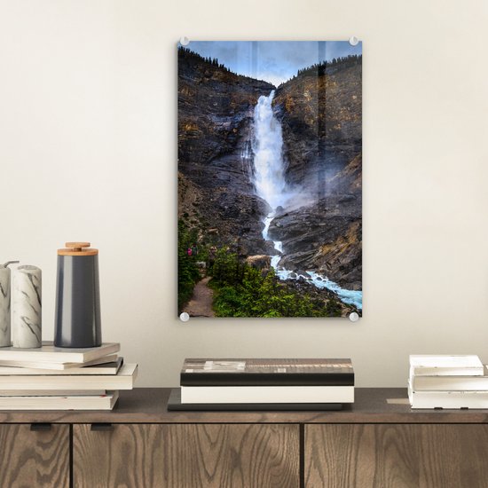 Takakkaw waterfall Canada Glas 20x30 cm - small - Tirage photo sur Glas (décoration murale en plexiglas)