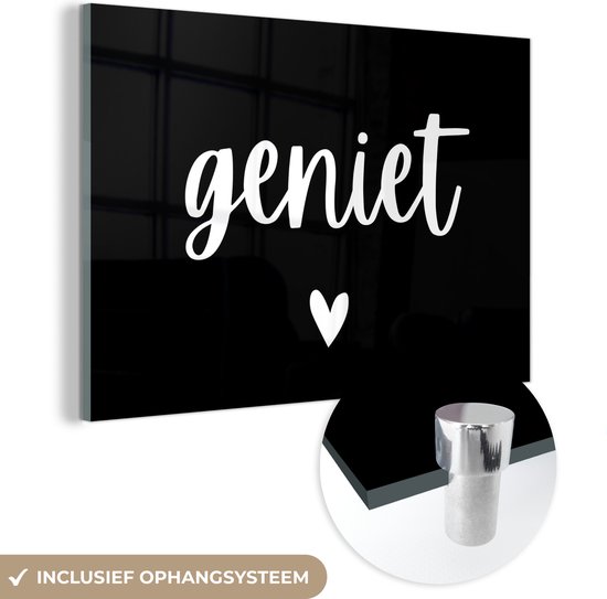 MuchoWow® Peinture sur Verre - Citations - Profiter - Proverbes - 150x100 cm - Peintures sur Verre Acrylique - Photo sur Glas