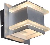 QAZQA Block - Design Wandlamp Up Down voor binnen - 1 lichts - D 110 mm - Aluminium -  Woonkamer | Slaapkamer | Keuken