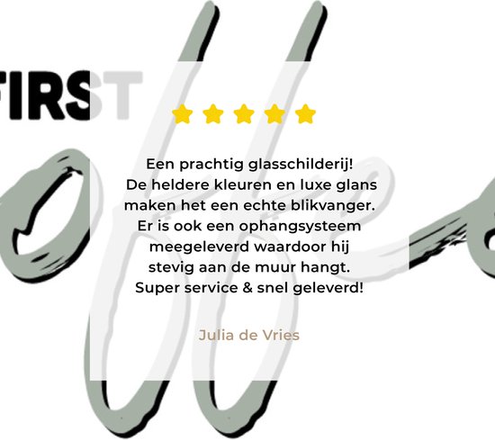 Peinture sur Verre - Café - Citations - Zwart - Wit - 40x60 cm - Peintures sur Verre Peintures - Photo sur Glas