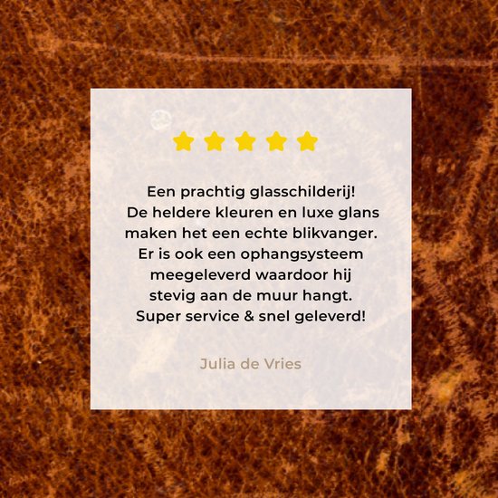 MuchoWow® Peinture sur verre 160x80 cm - Peinture sur verre acrylique - Cuir - Aspect cuir - Marron - Oranje - Photo sur verre - Peintures