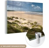 MuchoWow® Peinture sur verre 120x80 cm - Peinture sur verre acrylique - Sable - Dune - Mer - Photo sur verre - Peintures
