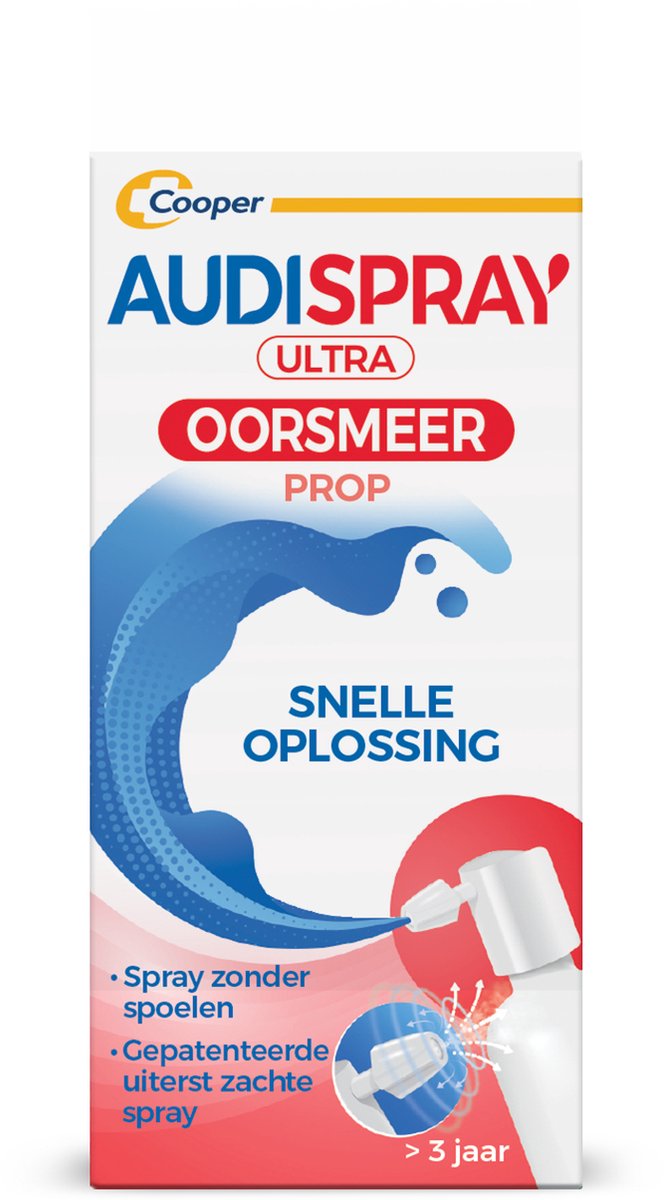 Goedkoopste Audispray Ultra - Oorsmeer Verwijderaar - Oordruppels - Oorreiniger - Oorspuit - Oorspray - Tegen Hardnekkige Oorsmeerproppen - Alternatief Wattenstaafjes