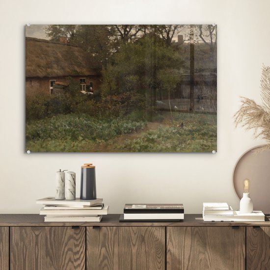 Le potager - Peinture d'Anton Mauve Plexiglass 60x40 cm - Tirage photo sur Glas (décoration murale plexiglas)