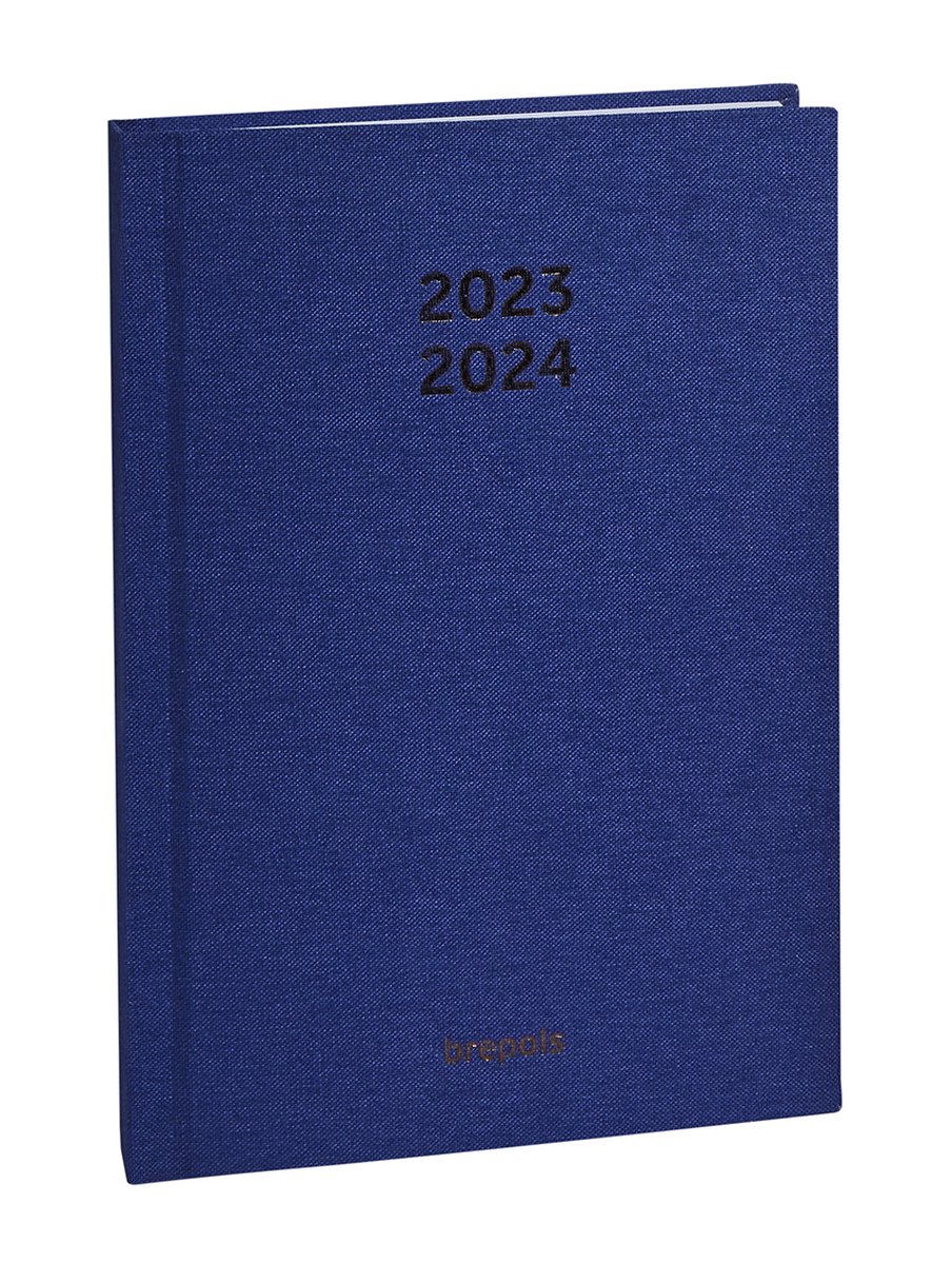 Brepols Schoolagenda 2023-2024 - NATURE - Dagoverzicht - Blauw - 11.5 x 16.9 cm