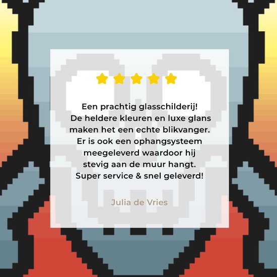 MuchoWow® Peinture sur Verre - Gamer - Rétro - Game over - Illustration - 30x20 cm - Peintures sur Verre Acrylique - Photo sur Glas