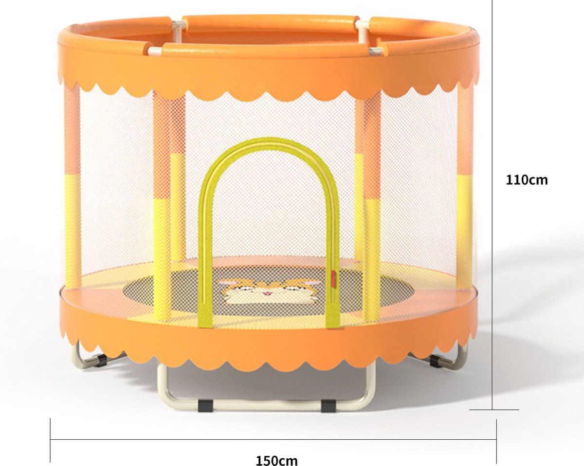 Kinder Trampoline Mini Opvouwbare Fitness Trampoline Cover met Leuning