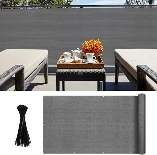NKADNB Balkonomranding, 70 x 300 cm, ondoorzichtig, waterdicht, windbestendig en uv-bescherming, voor balkonleuning, terras, tuin, schaduwnet met ogen op maat, groen NKADNB Balkonomranding, 70 x 300 cm, ondoorzichtig, waterdicht, windbestendig en uv-bescherming, voor balkonleuning, terras, tuin, schaduwnet met ogen op maat, groen