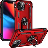 Coque Apple iPhone 14 Back Cover Rouge - Anneau robuste