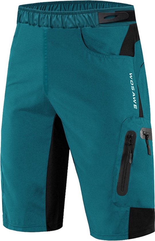 RAMBUX® - Short de Cyclisme Homme avec Chamois - Pantalon VTT - Blauw - Vêtements de cyclisme - Pantalon de Sport - Taille 2XL