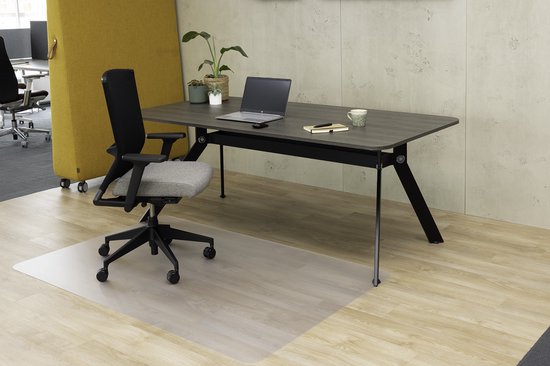 Floor Protector Eco Mat Made of PET, Transparent Chair Mat for Hard Floors, 100% BPA Free and Phthalates Free, Odour-free Desk Mat Made of Recyclable Material, 90 x 120 cm Floor Protector Eco Mat Made of PET, Transparent Chair Mat for Hard Floors, 100% BPA Free and Phthalates Free, Odour-free Desk Mat Made of Recyclable Material, 90 x 120 cm
