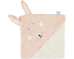 Trixie Badcape - Mrs. Rabbit - 75x75cm - 100% Biologisch Katoen - Hooded Towel - Handig formaat