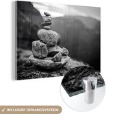 MuchoWow® Peinture sur verre 30x20 cm - Peinture sur verre acrylique - Pierres d'équilibrage en Norvège - Photo sur verre - Peintures