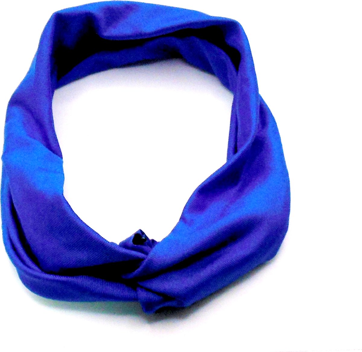 Haarband blauw met knoop